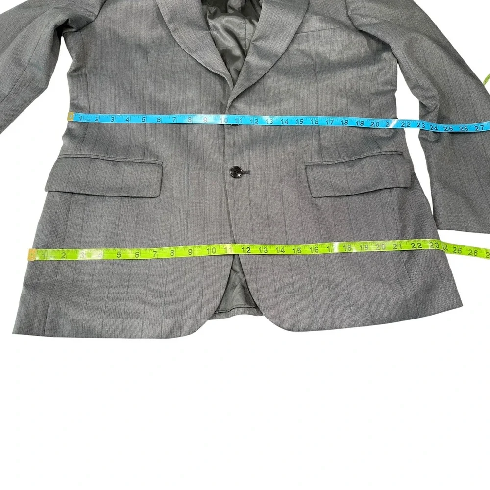 Meeting Street 42R Gray Two Piece Suit Set Pleated Pants Blazer Professional